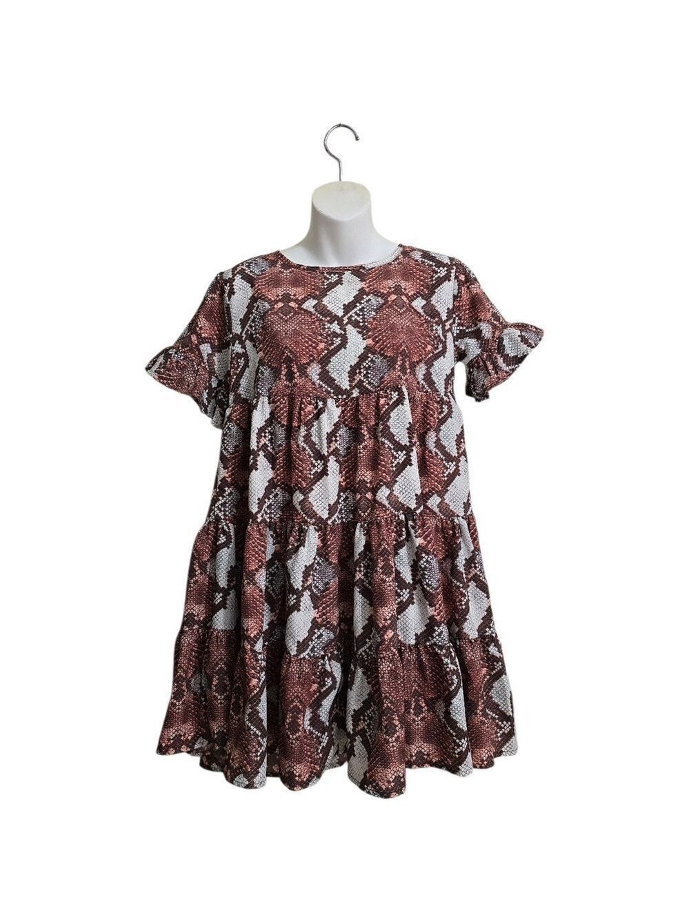 City Lights England Rara Mini Dress In Snake Sz 2 NWT